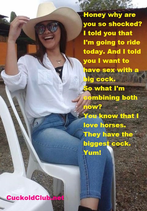 Hotwife Loves to ride horse cock