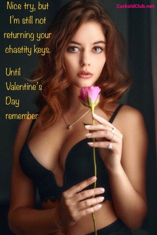 Chastity Captions for Valentine's Day
