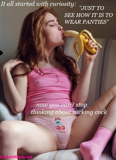 Secret sissy life starts with panties and end up with cock