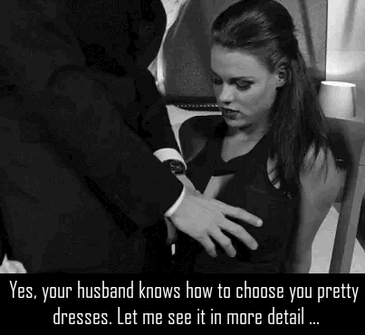 Checking hotwife dress in detail