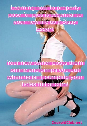Pimp abusing sissy whore caption