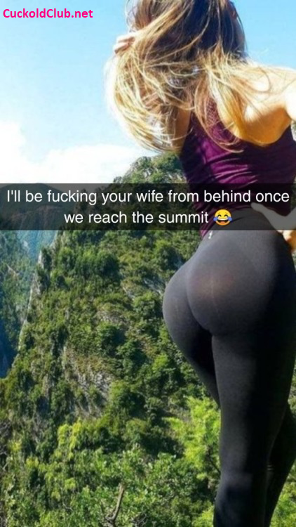 Bull's text while hiking with your wife
