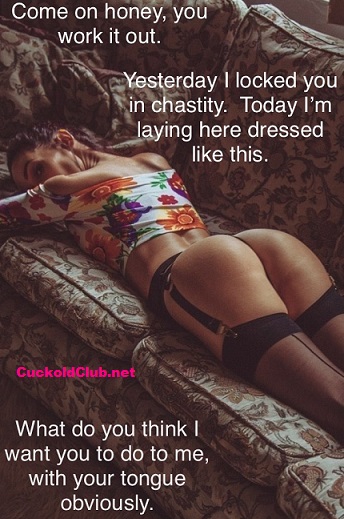 With chastity remember using your tongue