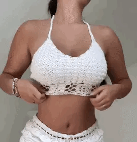 Flashing Tits in white top