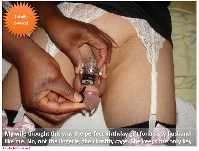 Chastity as birthday gift for Sissy Husband