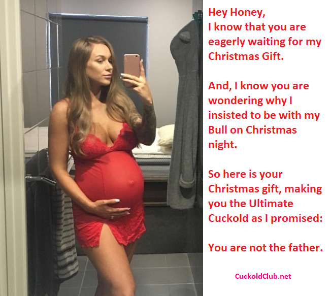 Ultimate Cuckold Gift on Christmas from Pregnant Wife