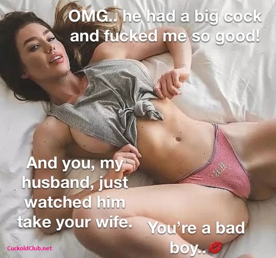 Bad boy cuckold watched his wife's sex with another man - Hotwife Captions for a Watching Husband 2022