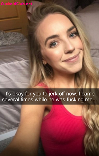 Wife text allowing cuckold to jerk off now