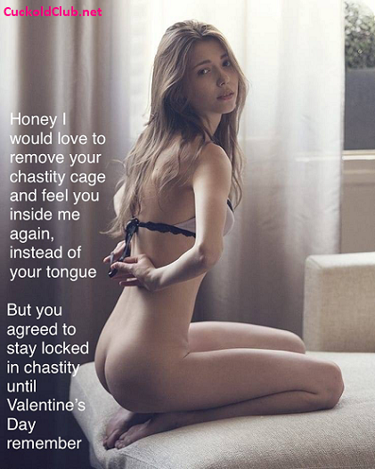 Agreement to stay in chastity until valentine - Keyholder Captions For Caged Husband In Valentine 2022