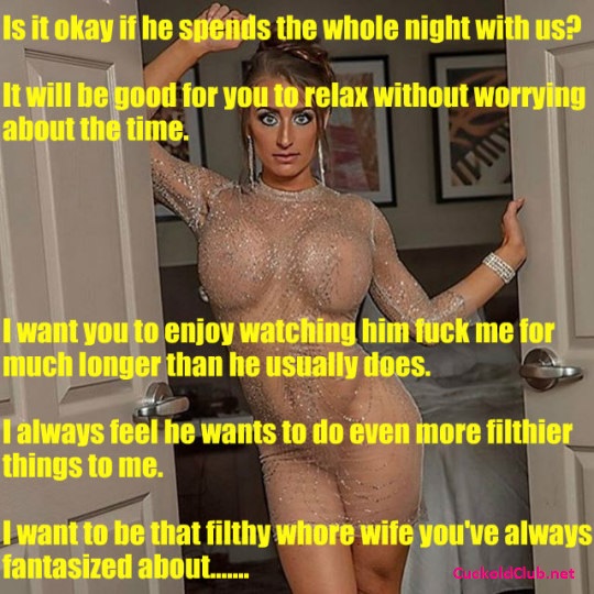 Filthy Wife Convincing Cuckold for Sleepovers