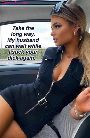 Husband can wait while hotwife sucks cock in car