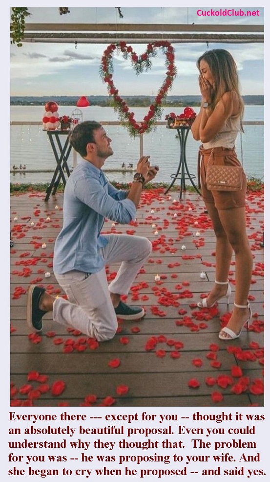 A beautiful proposal of boyfriend to hotwife in front of everyone