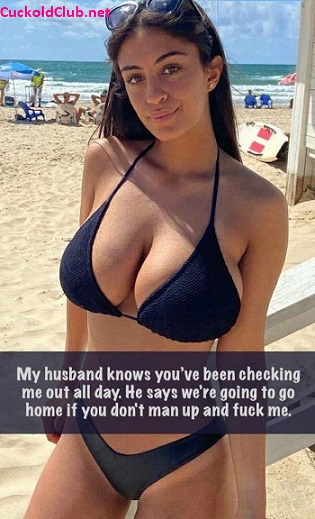 Man up and fuck hotwives at the beach - Hotwifing at Beach - The Best 20 Captions of 2022