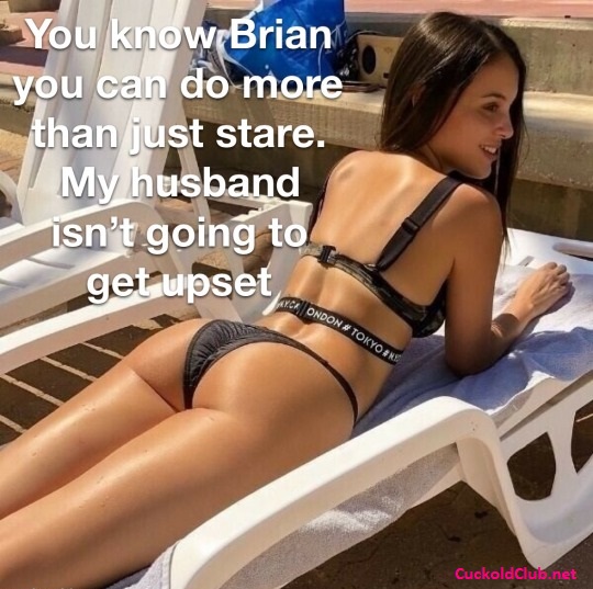No need to stare at a hotwife - The Most Flirtatious Captions of Hotwife at the Pool 2022