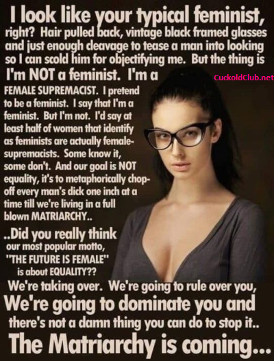 From Feminism to Female Supremacy for Beta Males