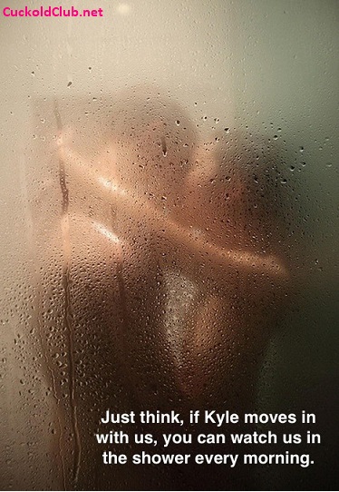 Enjoying shower of hotwife and BF every morning