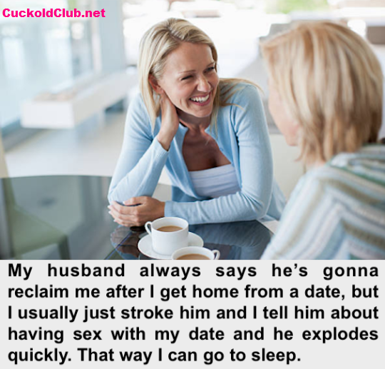 Wife not letting cuckold reclaim humiliating caption