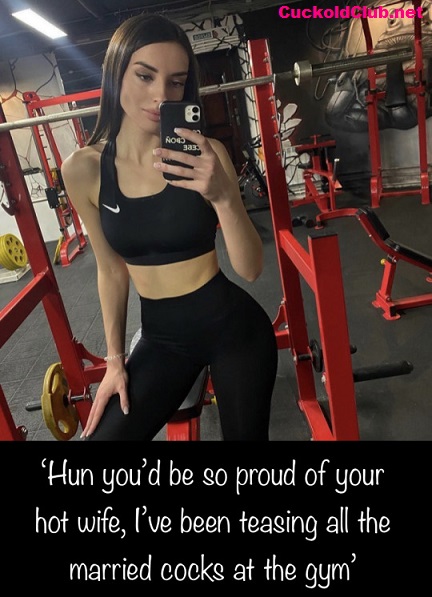 Hotwife teasing men at the gym - 13 Hotwife Captions at GYM and Personal Trainer